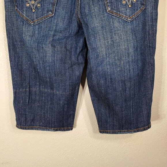 VTG Gitano Womens Size 14 Denim Bermuda Shorts Zippered Button Fly - Picture 12 of 13